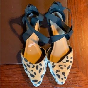 D’orsay Flats Leopard Calf Hair Print Rampage 10